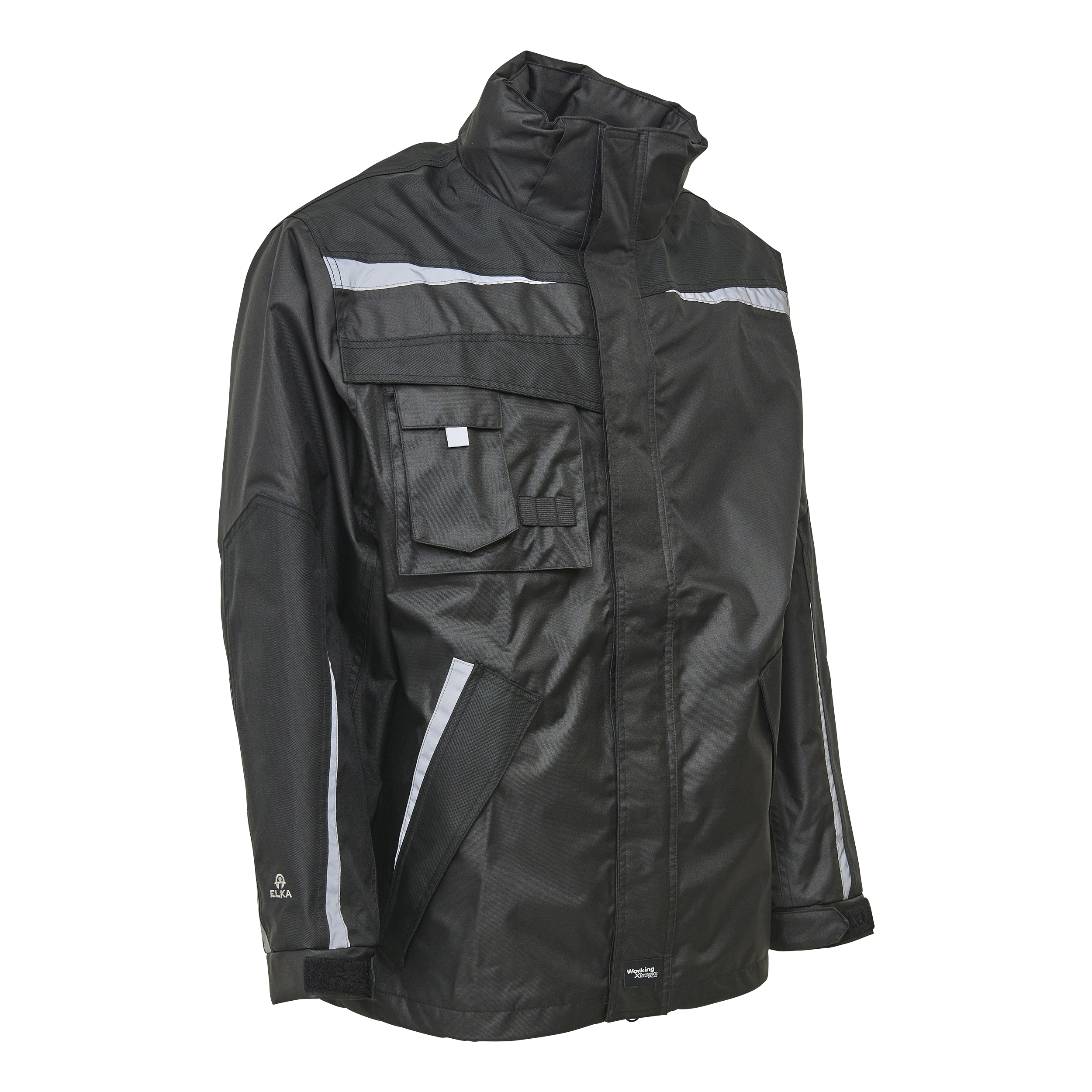 ELKA Working Xtreme Oxford Regnjakke med reflekser - Sort [010] / XS