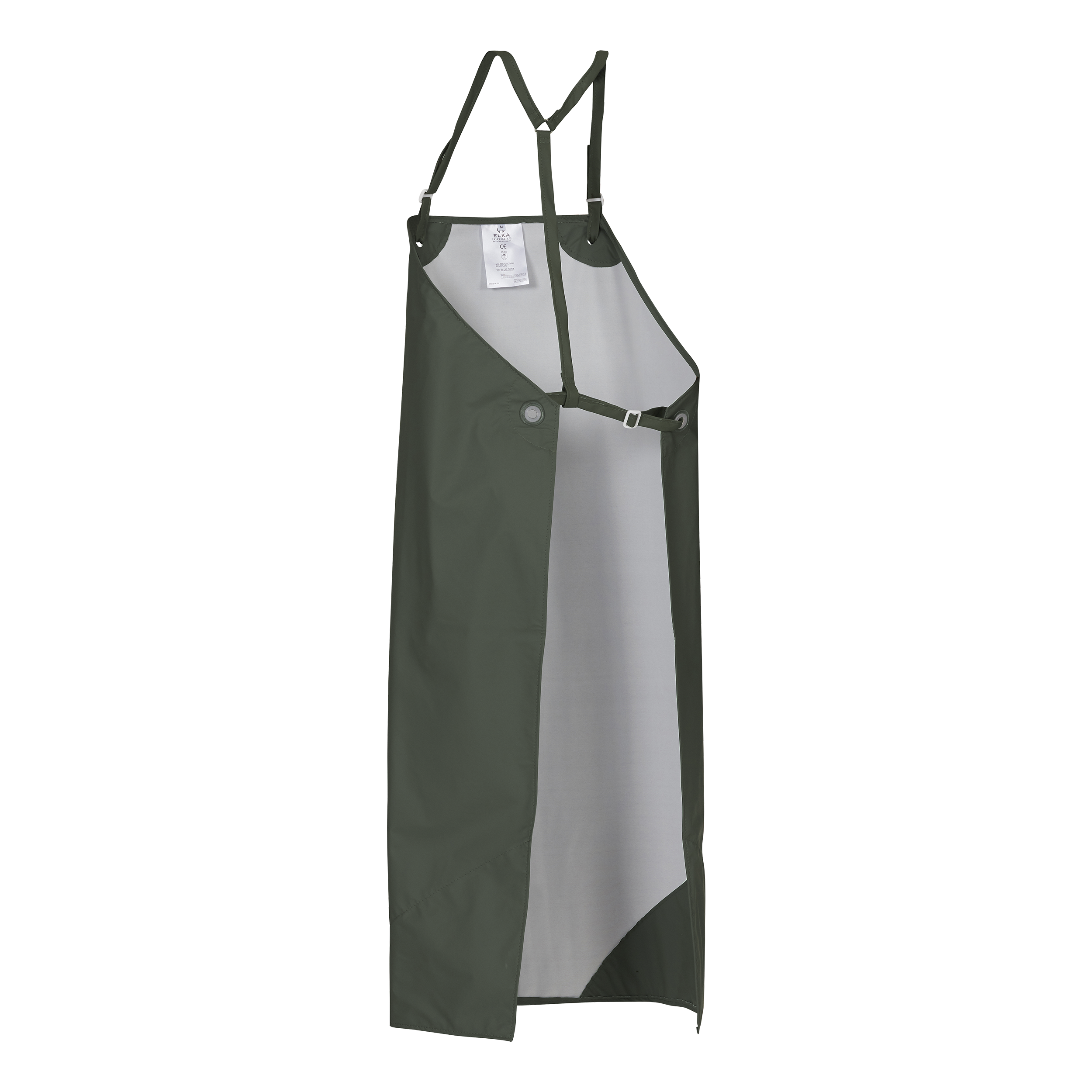 ELKA Forklæde m/ ringe til seler - Oliven [001] / S